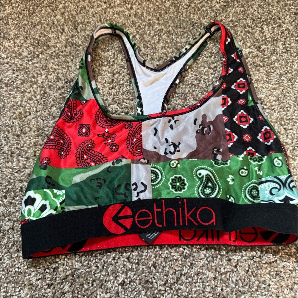 Ethika Multicolor Patchwork Sports Bra